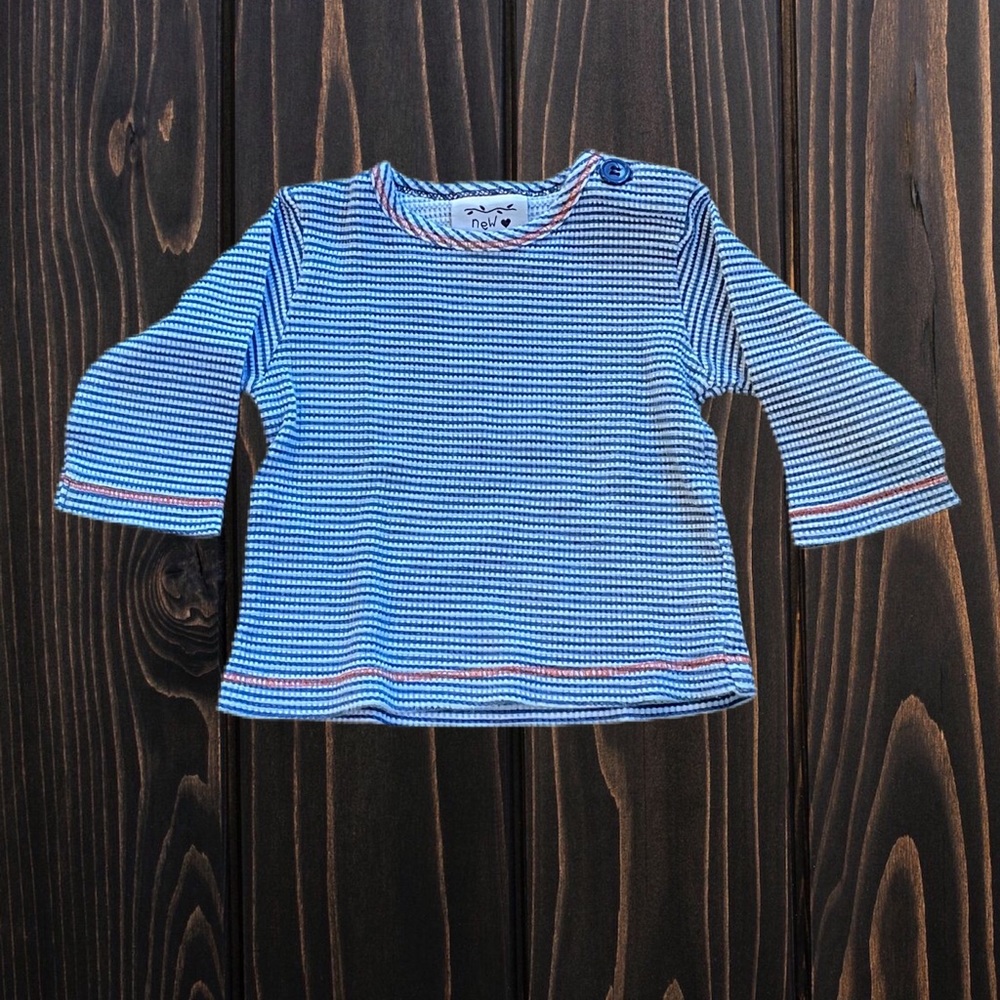Long Sleeve Tee Shirt with Thermal Feel by New Potatoes for 9M